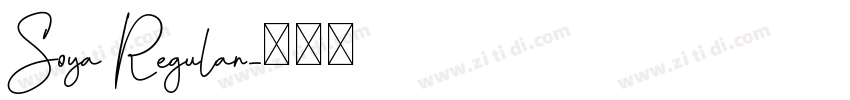 Soya Regular字体转换